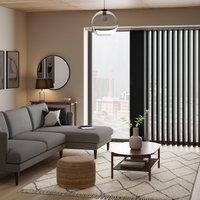 Room Darkening Black Cordless Vertical Blind Black