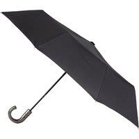 totes Automatic Silver Crook Handle Umbrella Black