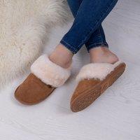 Duchess Sheepskin Ladies Slippers Chestnut