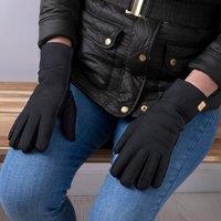 Just Sheepskin Ladies Charlotte Sheepskin Gloves Black