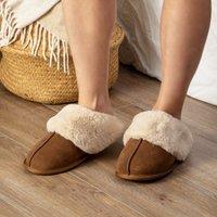 totes Isotoner Real Suede Ladies Mule Slippers Tan