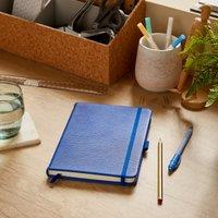 Waters and Noble Premium Faux Leather A5 Notebook Royal Blue