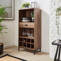 Fulton Compact Wine Cabinet, Pine Effect