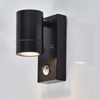 Alonzo Outdoor PIR Wall Light Black