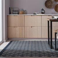 PractiRug Geo Trellis Washable Rug Geo Trellis Black