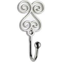 Swirl Curtain Tieback Hooks Satin Steel (Silver)