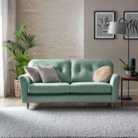 Sven Opulent Velvet 3 Seater Sofa Green