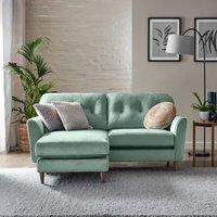 Sven Opulent Velvet Reversible Corner Chaise Sofa Green