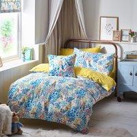 Florelli Floral Duvet Cover and Pillowcase Set White/Blue/Red