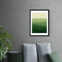 East End Prints Gradient Landscape Green Print