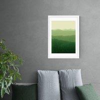 East End Prints Gradient Landscape Green Print
