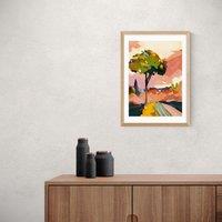 East End Prints Sundown With Tree Print