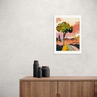 East End Prints Sundown With Tree Print