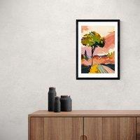 East End Prints Sundown With Tree Print