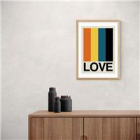 East End Prints Retro Stripe LOVE Sundaze Print