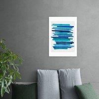 East End Prints Blue Stripes Print