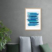 East End Prints Blue Stripes Print