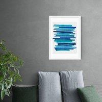 East End Prints Blue Stripes Print