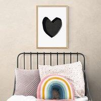 East End Prints Black Heart Print