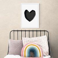 East End Prints Black Heart Print