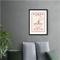 East End Prints Ramen (Red & White) Print
