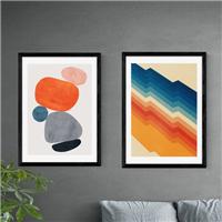 Set of 2 East End Prints Retro Abstract Prints