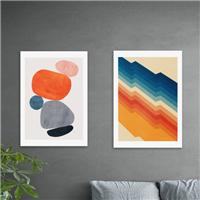 Set of 2 East End Prints Retro Abstract Prints