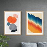 Set of 2 East End Prints Retro Abstract Prints