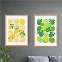 Set of 2 East End Prints Lemon & Lime Prints