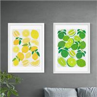 Set of 2 East End Prints Lemon & Lime Prints