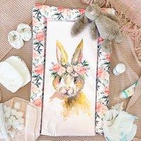 Obaby Watercolour Rabbit Changing Mat Pink