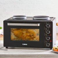 Tower 42L Black Mini Oven with Hot Plates