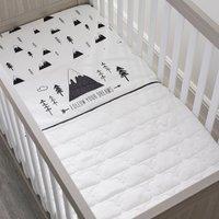 Ickle Bubba Mono Mountains 2.5 Tog Cot Quilt Black/white