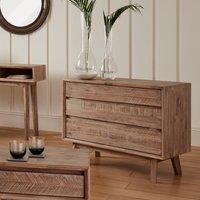 Pacific Kalmar 3 Drawer Chest, Natural Acacia