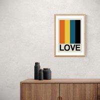 East End Prints Retro Stripe LOVE Sundaze Print