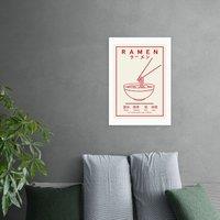 East End Prints Ramen (Red & White) Print