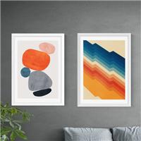 Set of 2 East End Prints Retro Abstract Prints