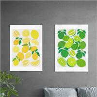 Set of 2 East End Prints Lemon & Lime Prints