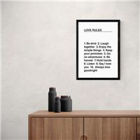 East End Prints Love Rules Print