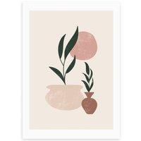 East End Prints Muted Mauve Leaves Print