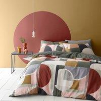 Lomas Green Reversible Duvet Cover and Pillowcase Set