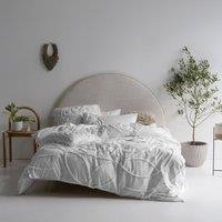 Linen House Manisha White 100% Cotton Duvet Cover & Pilowcase Set