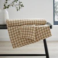 Houndstooth Throw 130x180cm brown