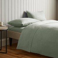 Soft & Cosy Luxury Brushed Cotton Flat Sheet Green