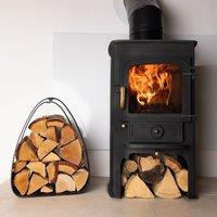 Snug - Fireside Larch Iron Firewood Hold Black