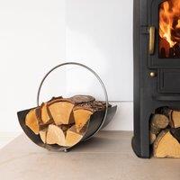 Snug - Fireside Chrome Iron Firewood Hold Black
