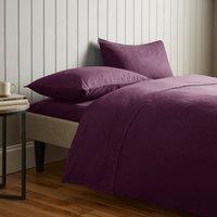 Soft & Cosy Luxury Brushed Cotton Flat Sheet Purple