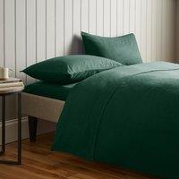 Soft & Cosy Luxury Brushed Cotton Flat Sheet Green