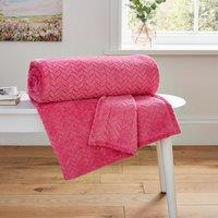 Amelia Recycled Throw, 200cm x 200cm Fuchsia