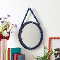 Bobbin Hanging Mirror 30cm Blue